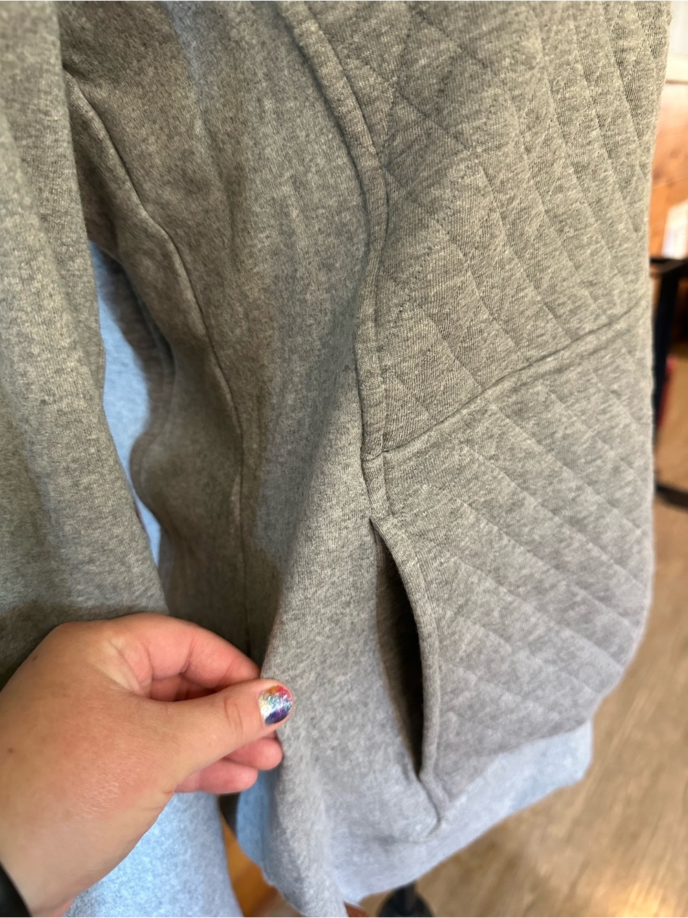 NWT Ampersand Avenue Quilted HalfZip in Charcoal - Picture 9 of 12